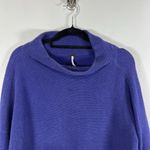 Free People  Ottoman Slouchy Tunic Sweater Mock Oversized Purple Women’s‎ Medium Photo 2