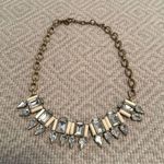 J.Crew  Rhinestone and beige Faux Gems Gold Toned Necklace Photo 0