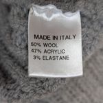 Bartolini Sleeveless Mock Neck Cable Knit Wool Sweater Gray Size S Photo 4