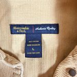 Abercrombie & Fitch Vintage Tan Corduroy Womens 100% Cotton Trucker Jacket Large Photo 2