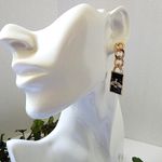 Gold Chunky Figaro Chain with Bee Chain Earrings Set Photo 4