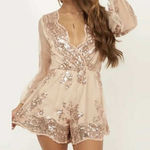 Reverse  Sequin Romper Photo 0