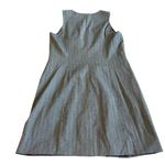 A New Day  Sleeveless Mini Dress Vest Grey White Pinstripe Size Medium Women's Photo 6