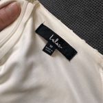 Lulus Affectionate Aura White Swiss Dot Tiered Bustier Midi Dress Medium Photo 10