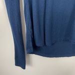 Pure + Good Womens XS Henley Thermal Top Long Sleeve Ribbed Knit Navy Blue Photo 2