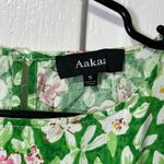 Aakaa Natures Glory Green Floral Mini Dress with Braided Belt size S Photo 3