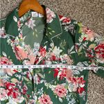 Cupcakes and Cashmere 🦋  Green Floral Button Down Nightgown Sleep Dress Large Photo 4