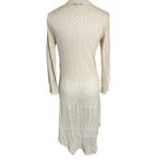 Karasoy Medium Cardigan Cream Cotton Blend Crochet Open Front Boho Festival Photo 3