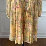 NWOT Finer Boutique Brand Prairie Floral Voile 2pc Shift Dress $125 M Yellow Size M Photo 4