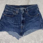 Levi's  Shorts Womens 31 501 Button‎ Fly Cut Off Distressed Denim Fray Photo 0