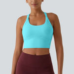 Halara  SoftlyZero Plush Cut Out Cropped Yoga Tank Top Photo 0