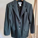 Vintage Longline Wool Collared Blazer Coat in Forest Green Size 10 Photo 1