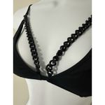 Stella McCartney  Chain-trim bikini top Triangle NWOT Size XS BLACK Photo 3