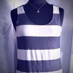 Kenar  grey & white striped maxi dress size medium Photo 0