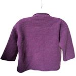 Eileen Fisher  Cardigan Knit Sweater Blazer Wool Cashmere Purple Womens Sz Small Photo 1