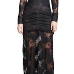 Alexis  Lucasta Black Lace Ruffled Ruched Steampunk Goth Cocktail Maxi Dress XS Photo 0