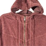 American Eagle  Corduroy Cropped Bomber Jacket Brown/Rust Size Medium Photo 2