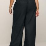 Reformation Fernando Wide Leg 100 % Linen Pant Black Size XL Photo 3