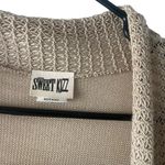 Sweet Kizz Y2k Women's Size Large USA Tank Open Front Cardigan Sweater Brown Photo 4