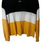 Hollister Y2K Boyfriend Tee Colorblock Waffle Knit Long Sleeve Shirt Small Photo 2