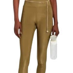 We Wore What  Chain High Rise Ribbed Green Leggings NWT Size M Photo 0