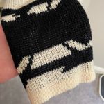 Moon Collection Aztec Print Black & Cream Chunky Knit Cardigan L Photo 10