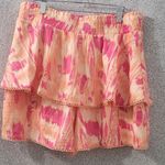 Nicole Miller  Pink and Orange Tiered Shorts Size L Photo 1