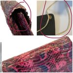 VINTAGE 1980'S PINK & BLUE EEL SKIN BAG Photo 13