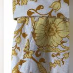 Maison d'Amelie Women’s Shorts Yellow Floral Raffia Belt Linen Blend Size 12 Photo 2