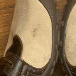 Merrells Mary Jane slip on.  8.5 dark taupe tan  suede upper w/ leather accents Photo 3