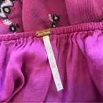 Free People Purple Oxford Embroidered Long Sleeve Mini Dress Size M Photo 7