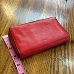Fossil  Bright Red Leather Clutch Photo 11