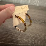 Kenneth Jay Lane Couture Shopbop Gold/Tortoise Post Hoop Earrings Gold Photo 6