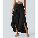 Halara  NWT Breezeful Black High Waisted Palazzo Wide Leg Quick Dry Pants Size XL Photo 1