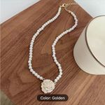 Elegant Camellia & White Faux‎ Pearl Necklace Female Clavicle Personality Luxury Photo 8