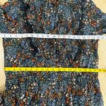 Warm NY boho 100% cotton Floral Tiered Ruffle Midi long sleeve Dress NWT Black Size 0 Photo 14