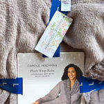Carole Hochman plush wrap robe size large. Lavender/gray color Gray Photo 0