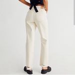 We The Free  CRVY Straight Shooter Jean Ivory‎ 28 Free People Boho Distressed Photo 1