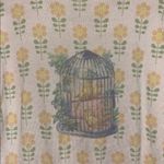 Vintage Bird and Flower Cardigan Sweater Size M Photo 4