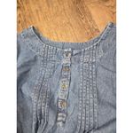 Vermont Country Store Embroidered Floral Denim Jean Dress Cottagecore Plus 1X Blue Photo 3