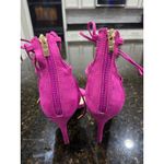 Marc Fisher  Heels Women's Size 7 Pink Suede Lace Up Strappy Stiletto High Heel Photo 3