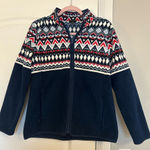 Talbots Fleece Jacket Large Navy Photo 0