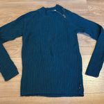 Armani Exchange  blue side zipper knit sweater size small women’s Photo 0