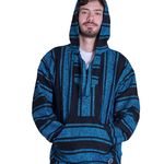 Blue and Black Geometric Pattern Sweatshirt Size L Photo 0