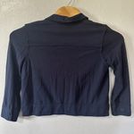 J Jill Wearever Collection Knit Shirt Jacket Button Front Top Navy Blue Medium Photo 2