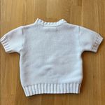 Liz Claiborne Vtg Sweater Short Sleeve Star Cotton Knit White Size Small Photo 2