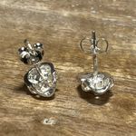 Sterling Silver NWOT Mini CZ Skull 925  Earrings Photo 7