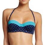 Spanx  Bikini Top‎ Womens 10 Navy Splash Polka Dot 2696 Retro Balconette Bra NWT Photo 1