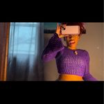 Crochet crop top Purple Photo 1