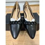 Naturalizer  Women's Dressy Becca Flat Black Leather 9 NIB Office Metallic Detail Photo 7